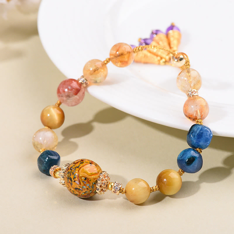 Buddha Stonesチベット漆ビーズ手編み各種クリスタルパワーブレスレット - image 2