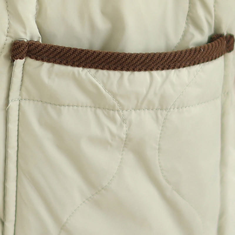 Buddha Stonesコントラストカラーラペルレディース長袖コットンジャケットポケット付き - image 19
