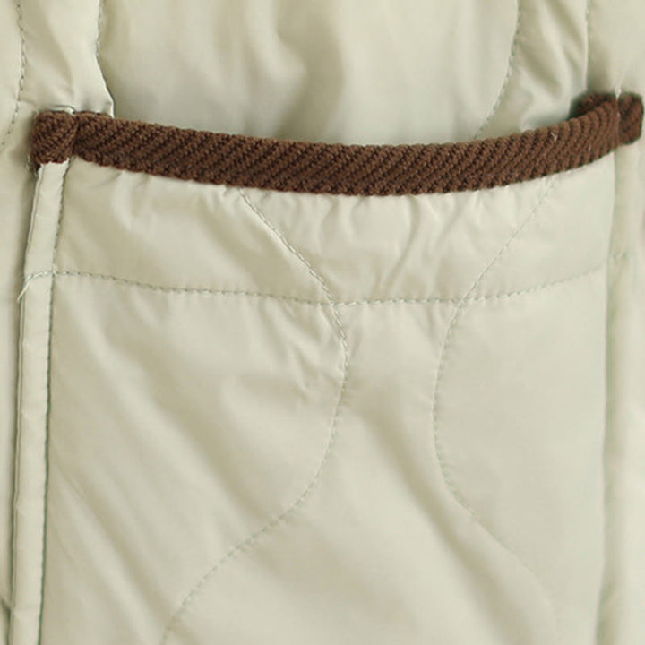 Buddha Stonesコントラストカラーラペルレディース長袖コットンジャケットポケット付き - image 19