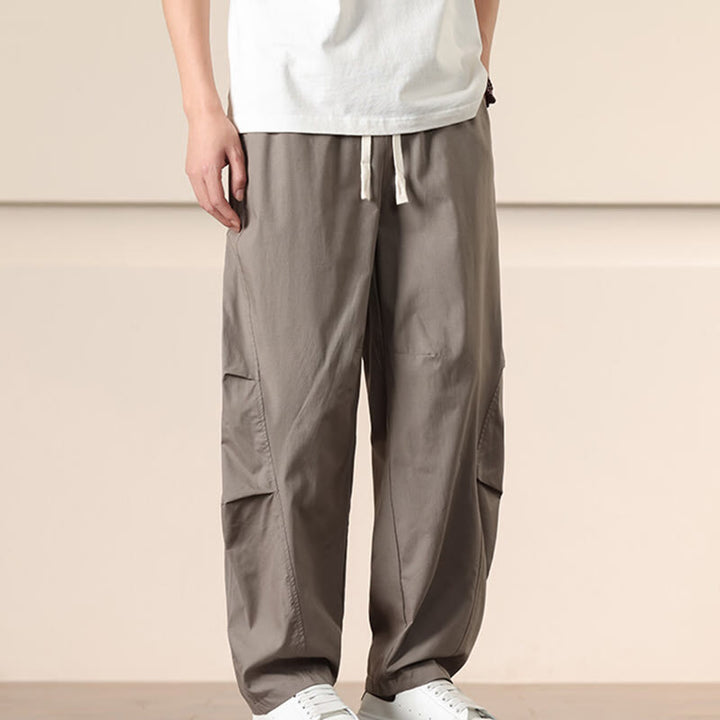 Buddha Stones通勤用春無地ドローストリングメンズハーレムパンツ ポケット付き - ダークグレー - US/UK/AU46、 EU56 (5XL) - image 26