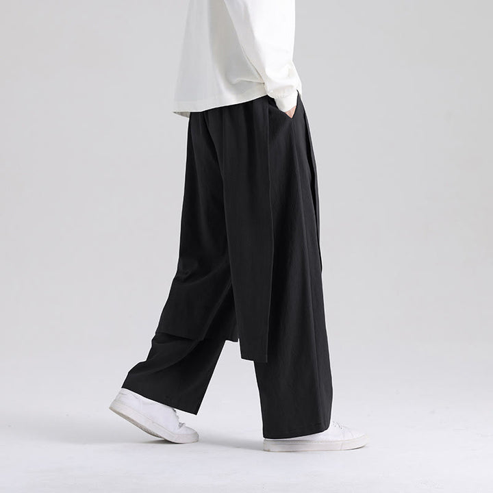 Buddha Stones無地 パッチワークデザイン メンズ コットンパンツ ポケット付き - image 12