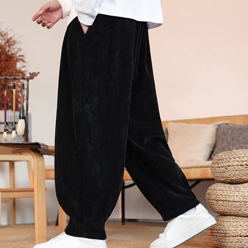 Buddha Stonesカジュアル 無地 シンプルデザイン メンズ コットンパンツ ポケット付き - image 14