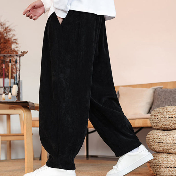 Buddha Stonesカジュアル 無地 シンプルデザイン メンズ コットンパンツ ポケット付き - image 14