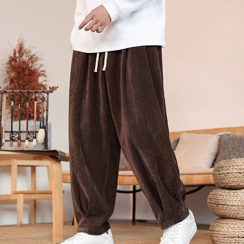 Buddha Stonesカジュアル 無地 シンプルデザイン メンズ コットンパンツ ポケット付き - image 2