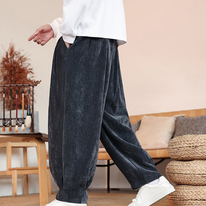Buddha Stonesカジュアル 無地 シンプルデザイン メンズ コットンパンツ ポケット付き - image 19