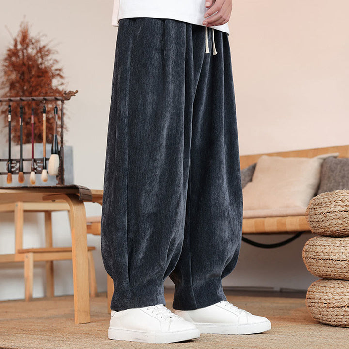 Buddha Stonesカジュアル 無地 シンプルデザイン メンズ コットンパンツ ポケット付き - ディムグレー - US/UK/AU46、 EU56 (5XL) - image 17
