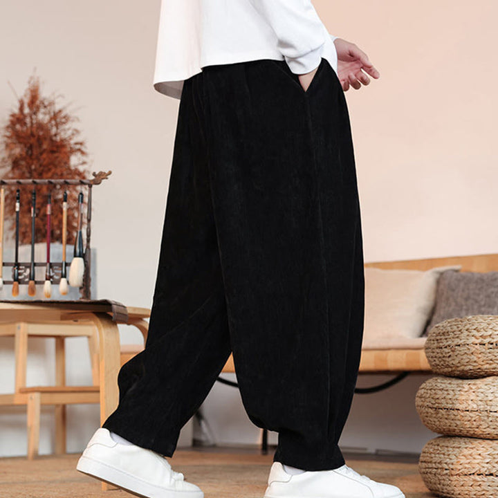 Buddha Stonesカジュアル 無地 シンプルデザイン メンズ コットンパンツ ポケット付き - image 15