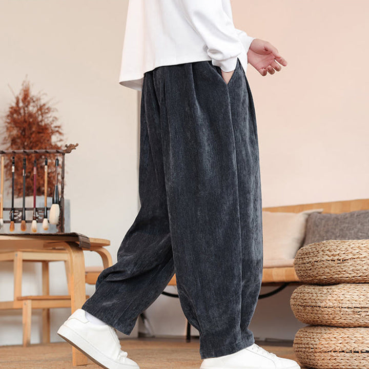 Buddha Stonesカジュアル 無地 シンプルデザイン メンズ コットンパンツ ポケット付き - image 23