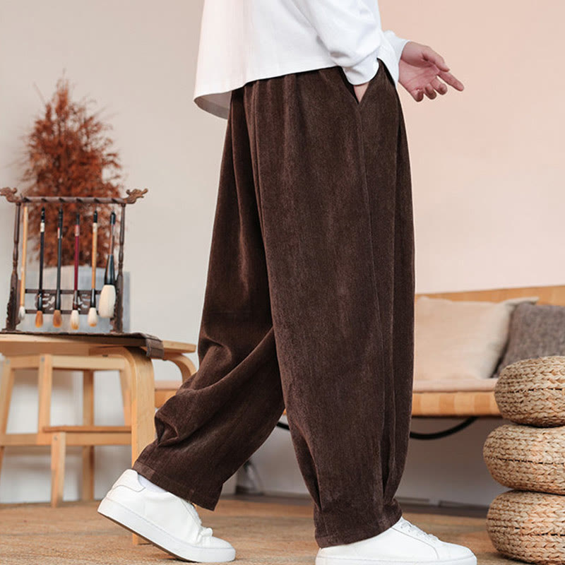 Buddha Stonesカジュアル 無地 シンプルデザイン メンズ コットンパンツ ポケット付き - image 5