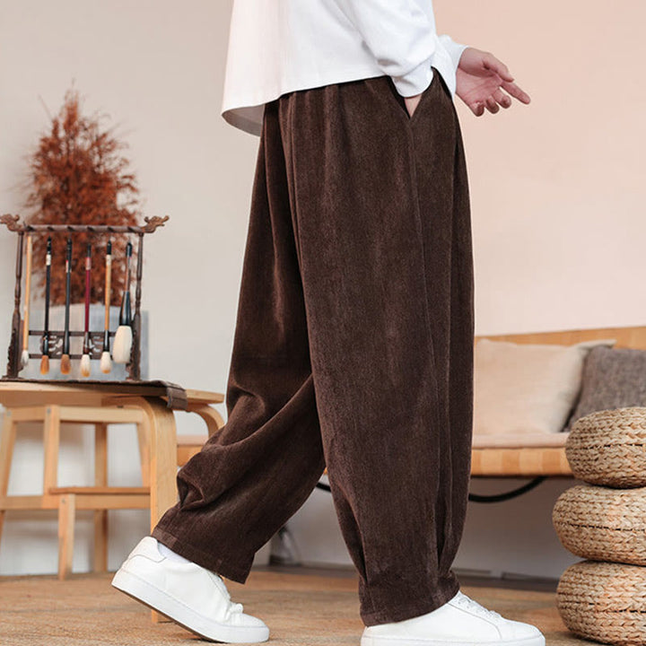 Buddha Stonesカジュアル 無地 シンプルデザイン メンズ コットンパンツ ポケット付き - image 5