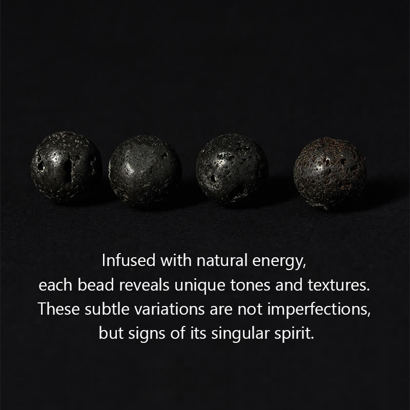 Buddha Stones天然溶岩石 仏顔サポートブレスレット - image 5