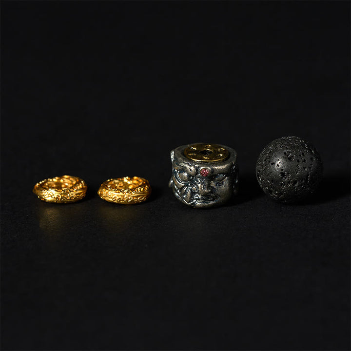 Buddha Stones天然溶岩石 仏顔サポートブレスレット - image 6