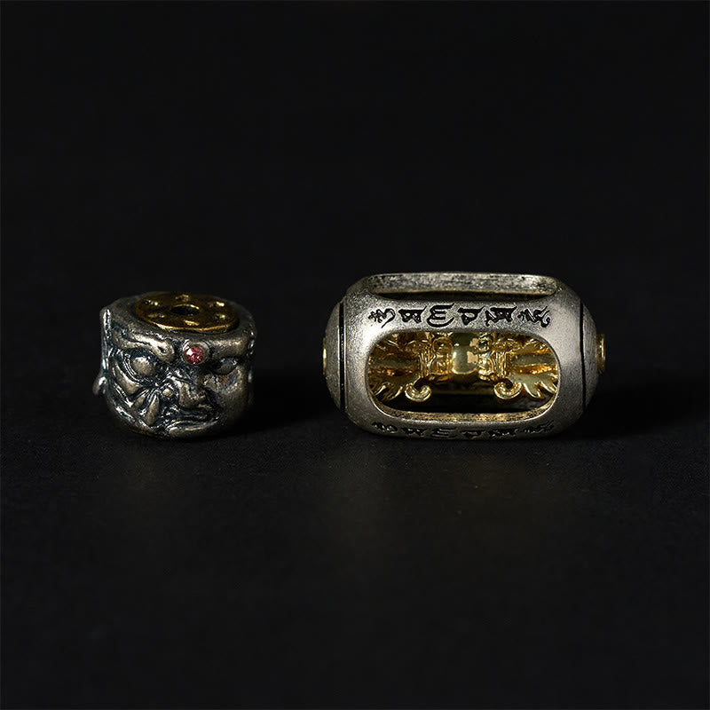 Buddha Stones天然グレージャスパー ソーダライトオーム・マニ・パドメ・フム仏陀顔ヒーリングブレスレット - image 7
