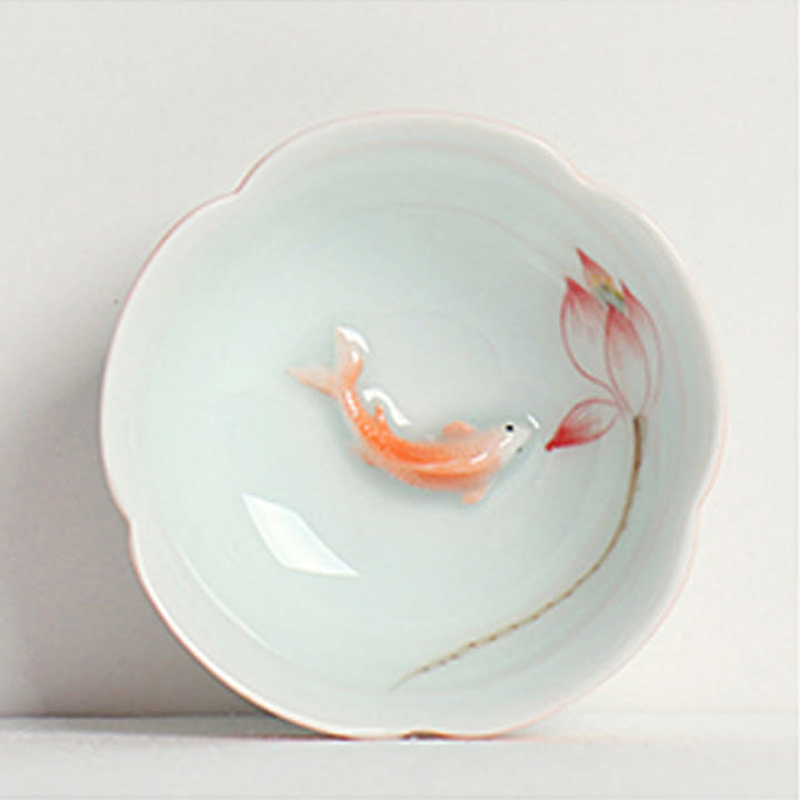 Buddha Stones鯉手茶碗カンフー茶碗 - image 1