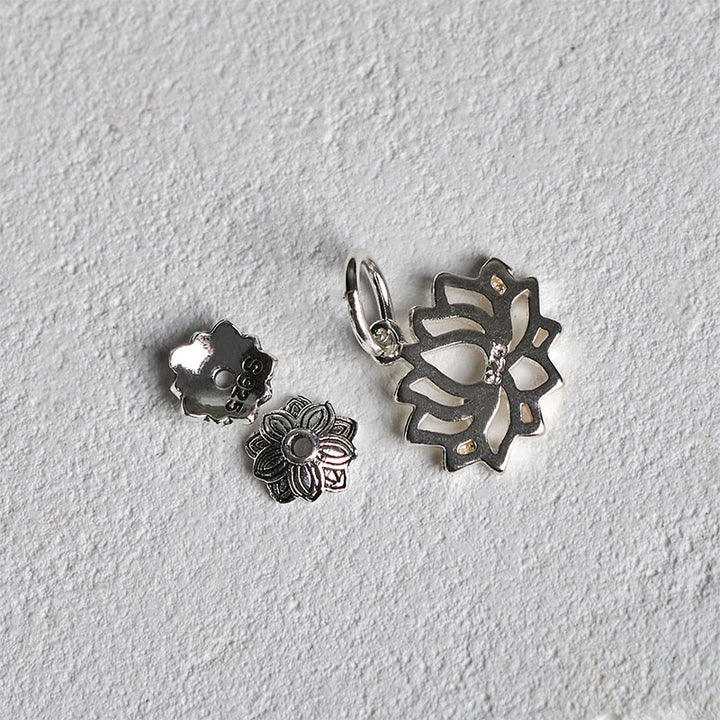 Buddha Stones925スターリングシルバー 蓮のシンボル 孔雀瑪瑙 勇気ビーズブレスレット - image 6