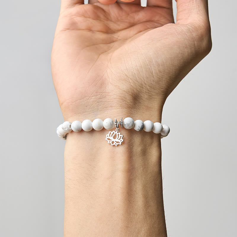 Buddha Stones 925スターリングシルバー ロータスデザイン 天然ホワイト開運財運ブレスレット - image 4