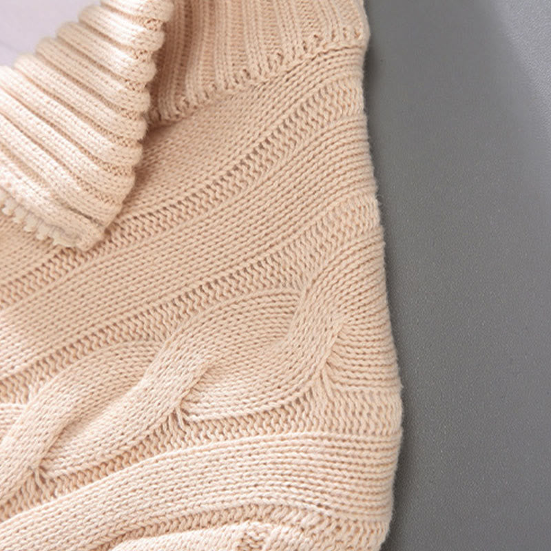 Buddha Stones冬用テクスチャードハイネックジッパーデザインメンズ長袖コットンセーター - image 8