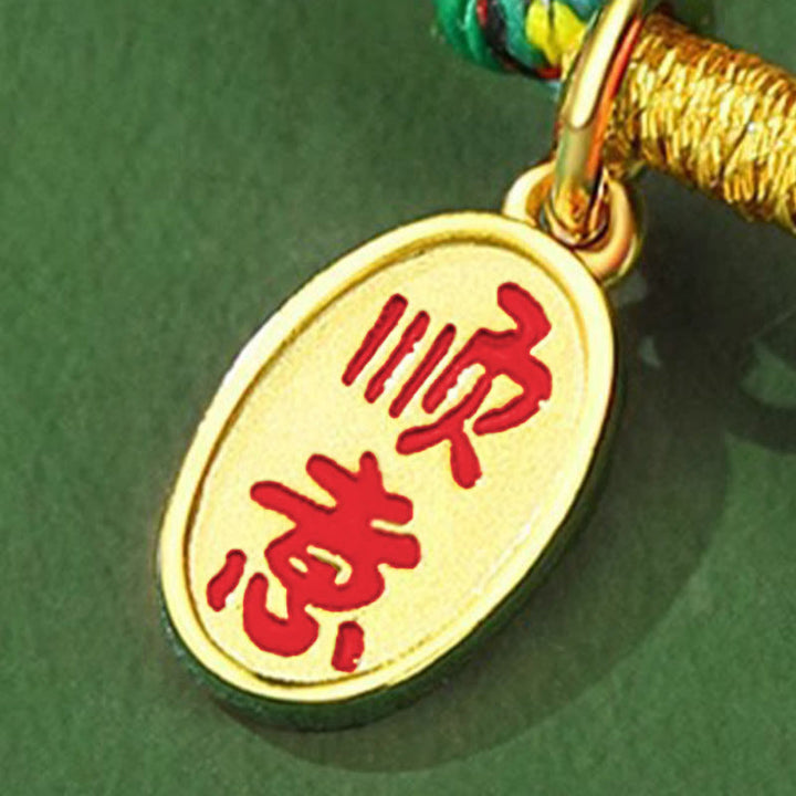 Buddha Stones ハンドメイド平和のお守りチャーム翡翠豊かさ925スターリングシルバーカラフルロープブレスレット - image 15