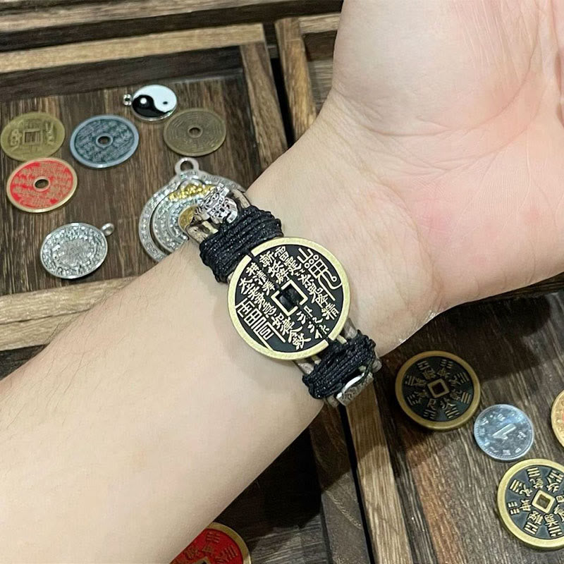 Buddha Stones、PiXiu山、幽霊、お金を使う幸運、レザーウォッチバンドブレスレット  - image 9