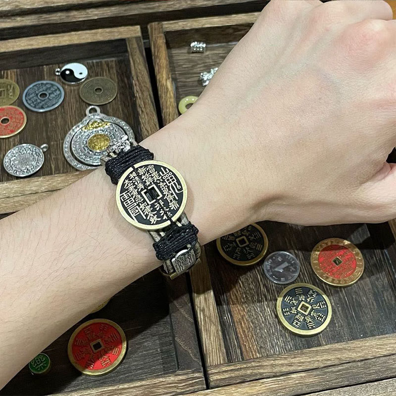 Buddha Stones、PiXiu山、幽霊、お金を使う幸運、レザーウォッチバンドブレスレット  - image 4
