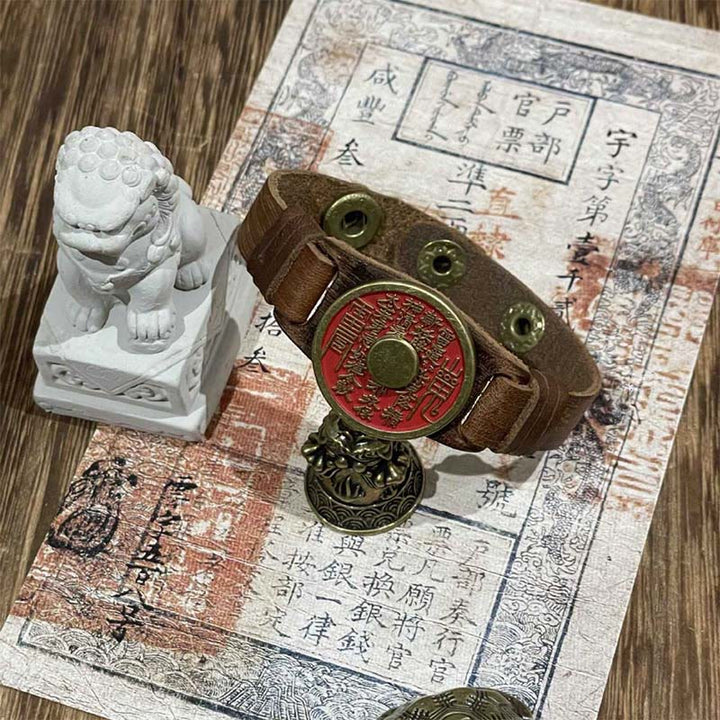 Buddha Stones辰砂 山の幽霊 お金を使うと良縁祈願レザーウォッチバンド ブレスレット  - image 2