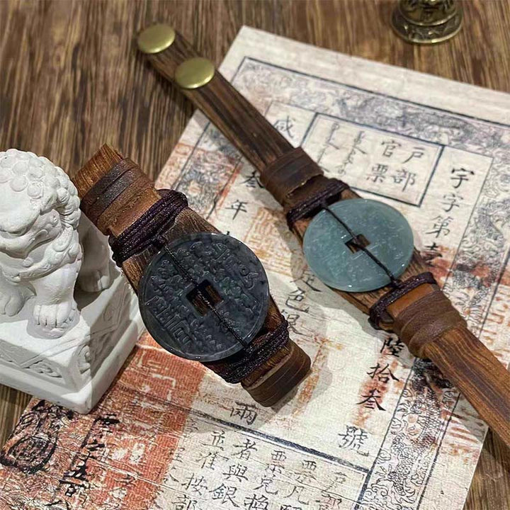 Buddha Stones翡翠山 幽霊 お金を使う豊かさレザー 腕時計バンド ブレスレット  - image 4