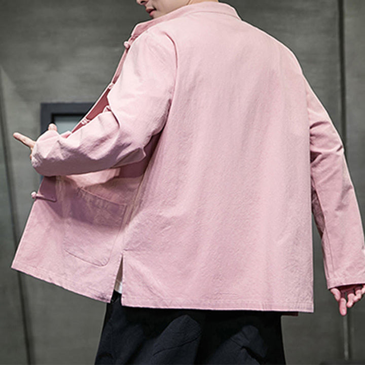 Buddha Stones無地 カエルボタン 唐装 コットンリネン メンズ ジャケット シャツ ポケット付き - image 32