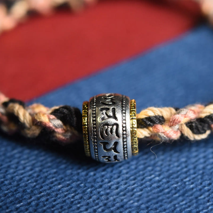 チベットのBuddha Stones、オーム・マニ・パドメ・フム彫刻、ザキラム・フォーカスロープブレスレット - image 7