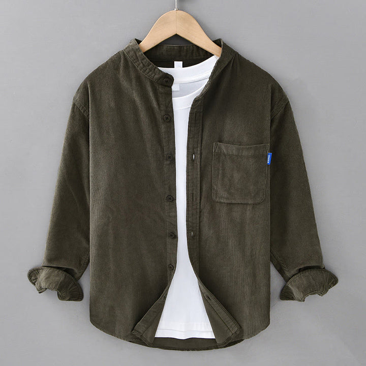 Buddha Stonesプレーンボタンダウン コットンコーデュロイ メンズ 長袖ジャケット - オリーブ - US/UK/AU42、 EU52 (3XL) - image 17