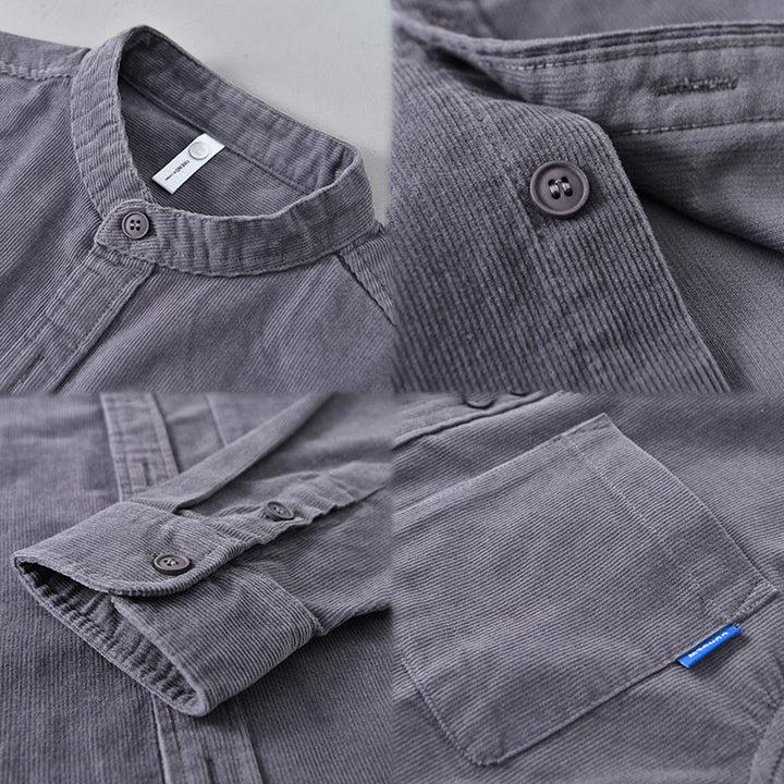 Buddha Stonesプレーンボタンダウン コットンコーデュロイ メンズ 長袖ジャケット - image 9
