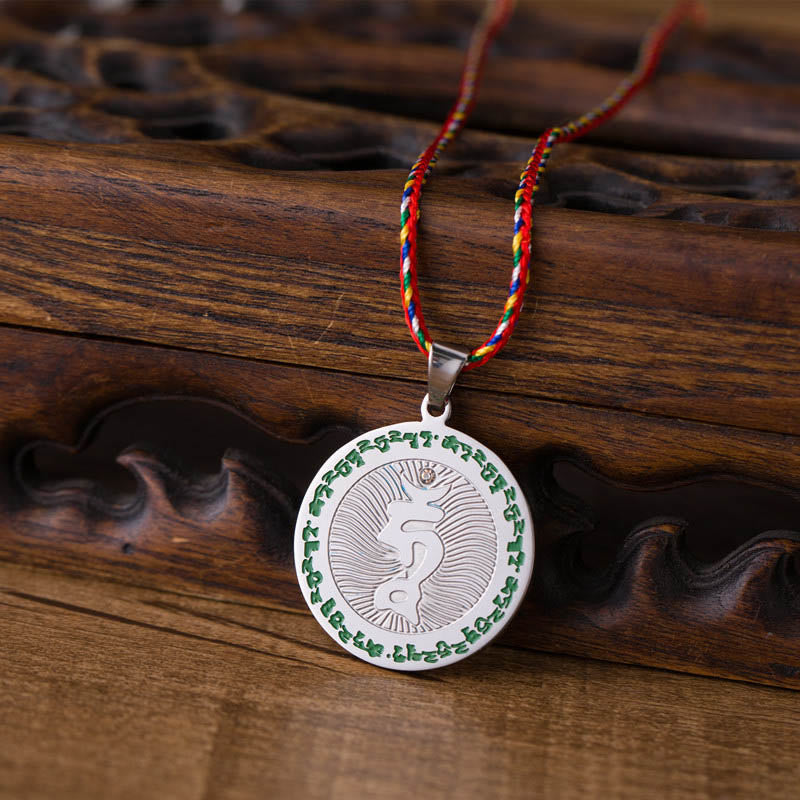 Buddha Stonesターラチタン鋼信仰カラーロープネックレスペンダント - image 1