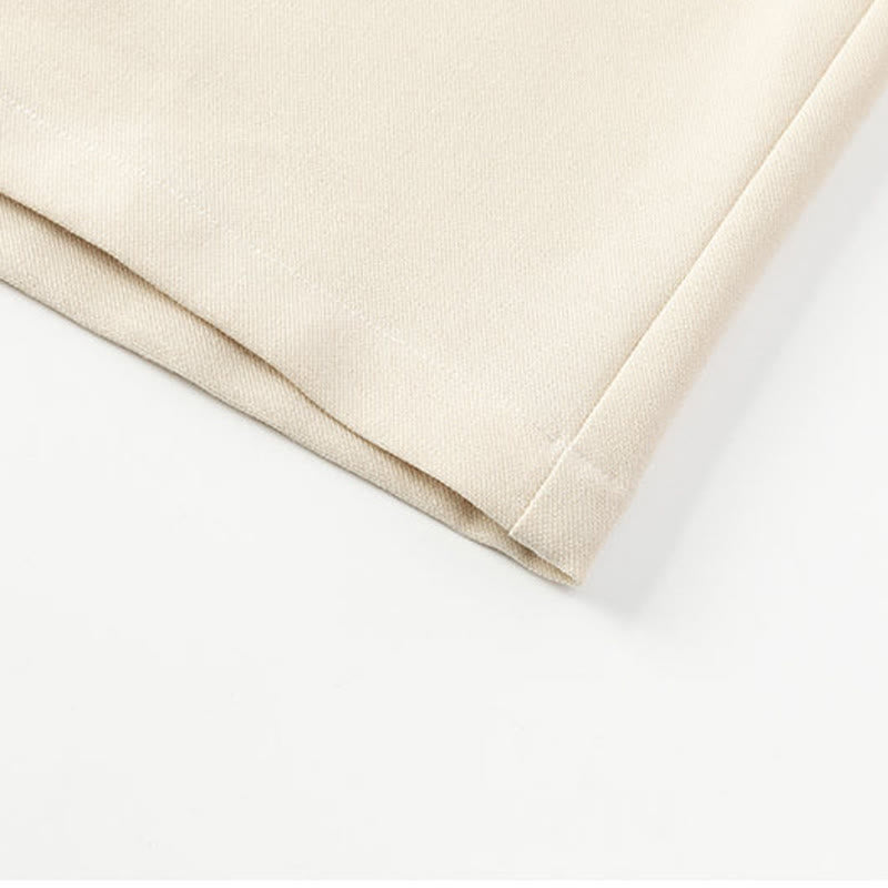 Buddha Stones無地 秋 長袖 隠しハーフボタンデザイン メンズシャツ - image 6