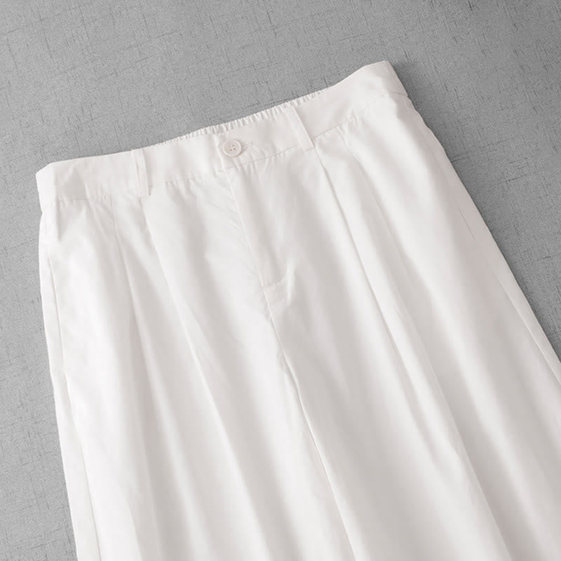 Buddha Stonesカジュアル 無地 ポリエステル レディース 7-8丈 ワイドレッグパンツ ポケット付き - image 11