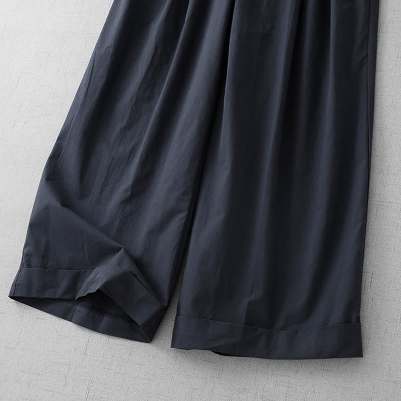 Buddha Stonesカジュアル 無地 ポリエステル レディース 7-8丈 ワイドレッグパンツ ポケット付き - image 15