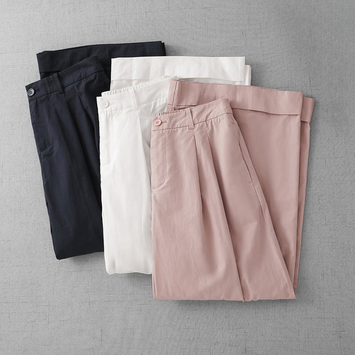 Buddha Stonesカジュアル 無地 ポリエステル レディース 7-8丈 ワイドレッグパンツ ポケット付き - image 20