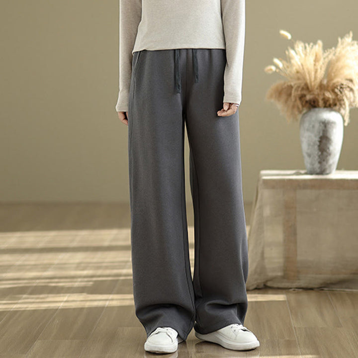 Buddha Stonesカジュアルロープ レディース コットン ストレートレッグパンツ ポケット付き - image 1