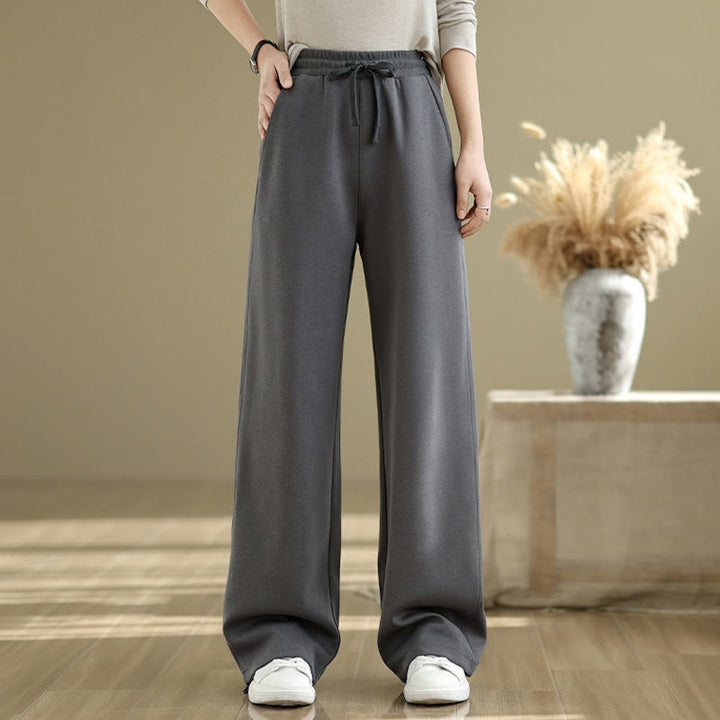 Buddha Stonesカジュアルロープ レディース コットン ストレートレッグパンツ ポケット付き - image 3