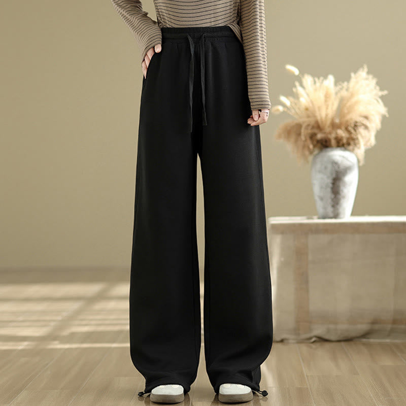 Buddha Stonesカジュアルロープ レディース コットン ストレートレッグパンツ ポケット付き - 黒 - US8-10，UK/AU12-14，EU40-42 (2XL) - image 7
