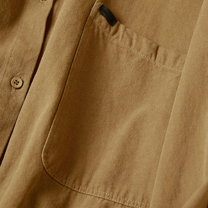 Buddha Stonesカジュアルボタンデザイン レディース スタンドカラー 長袖 コットンシャツ - image 10