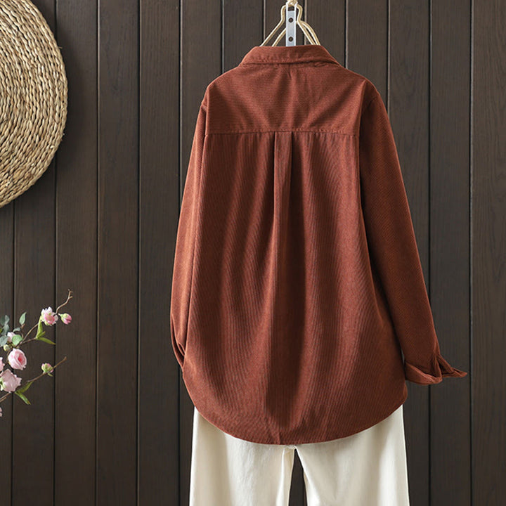 Buddha Stonesコーデュロイ レディース コットン 長袖 ジャケット ポケット付き - image 2