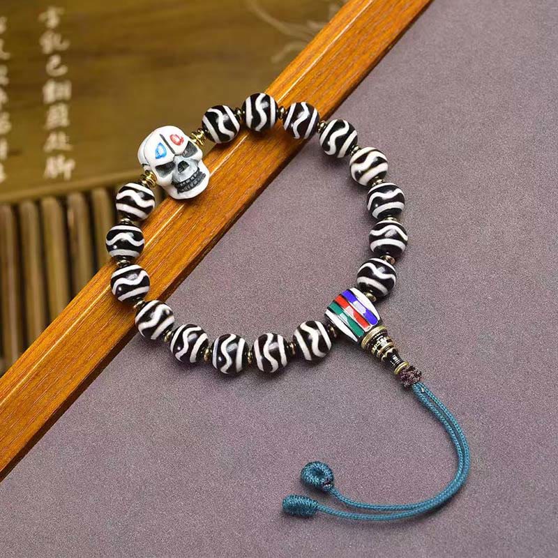 Buddha StonesチベットのDziビーズ屍の王の森林守護ブレスレット - image 1