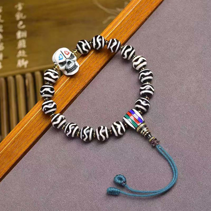 Buddha StonesチベットのDziビーズ屍の王の森林守護ブレスレット - image 1
