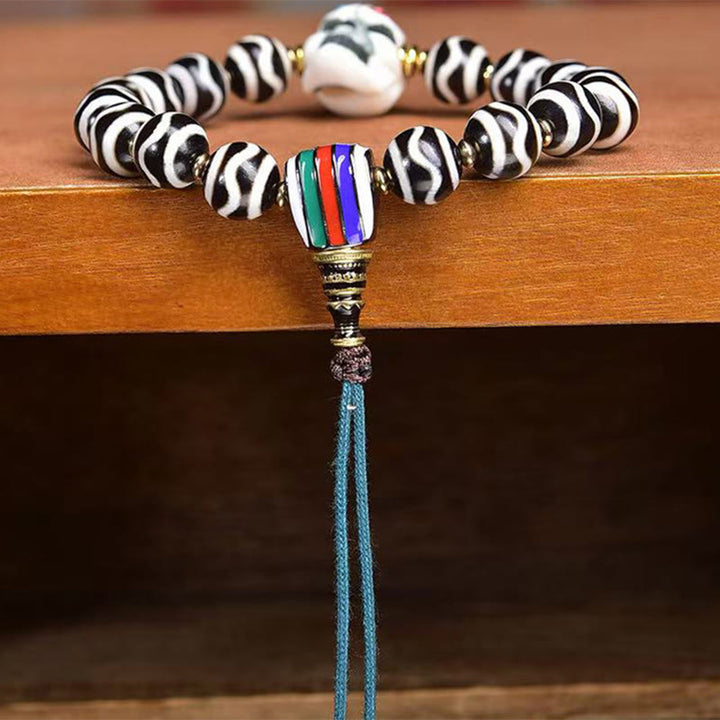 Buddha StonesチベットのDziビーズ屍の王の森林守護ブレスレット - image 6