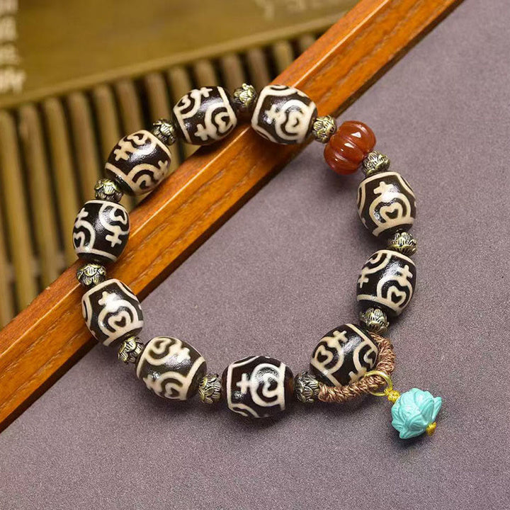 Buddha Stonesチベット雷宝瓶 ジービーズ 屍の王 森のパワーブレスレット - 蓮の花瓶ビーズ（手首周り：16～17cm） - image 9