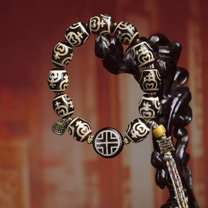 Buddha Stonesチベット雷宝瓶 ジービーズ 屍の王 森のパワーブレスレット - image 7