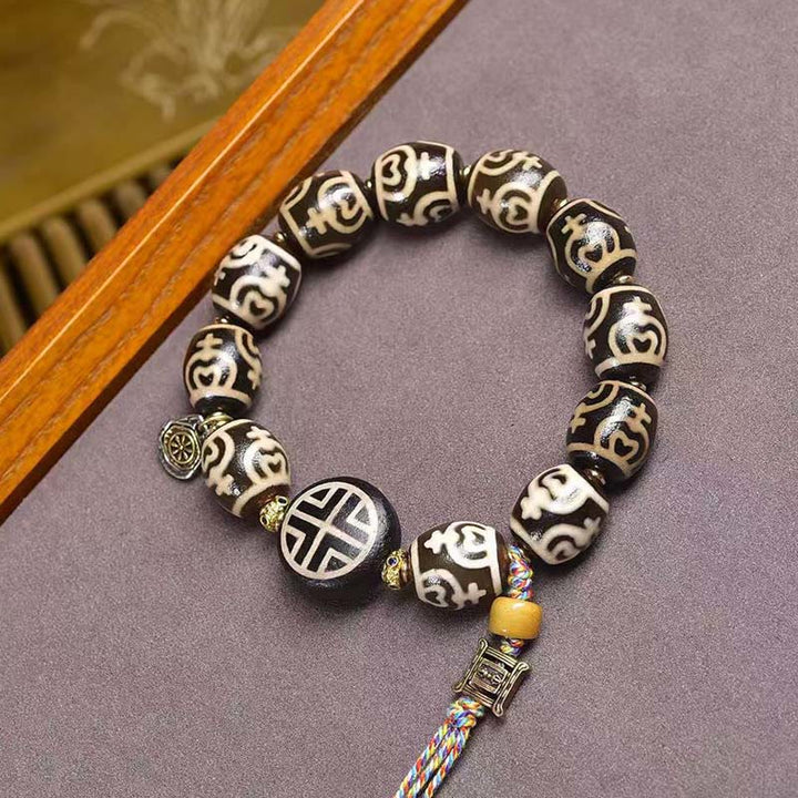 Buddha Stonesチベット雷宝瓶 ジービーズ 屍の王 森のパワーブレスレット - image 6