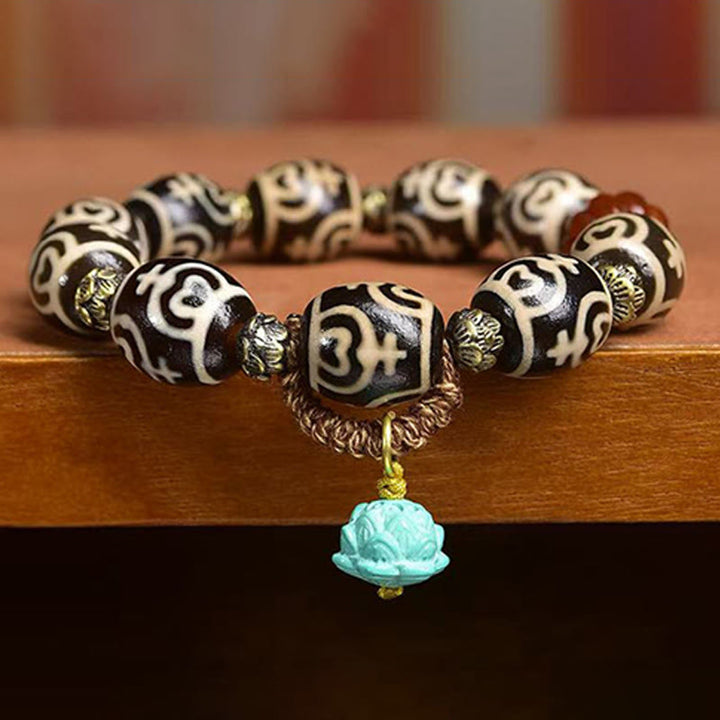 Buddha Stonesチベット雷宝瓶 ジービーズ 屍の王 森のパワーブレスレット - image 11