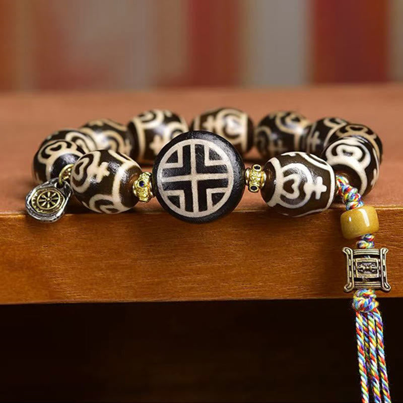 Buddha Stonesチベット雷宝瓶 ジービーズ 屍の王 森のパワーブレスレット - image 8