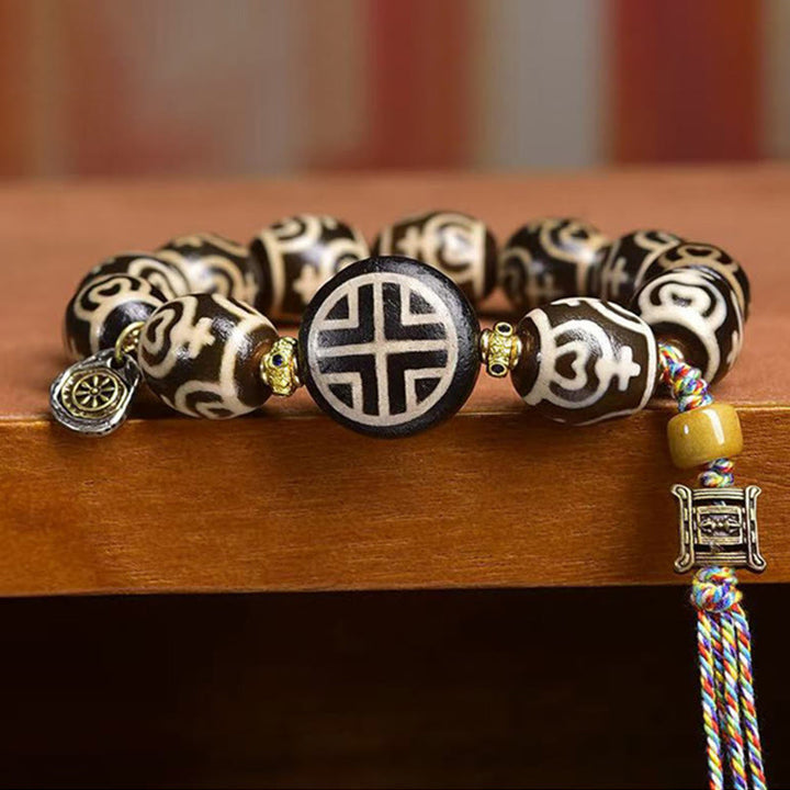 Buddha Stonesチベット雷宝瓶 ジービーズ 屍の王 森のパワーブレスレット - image 8