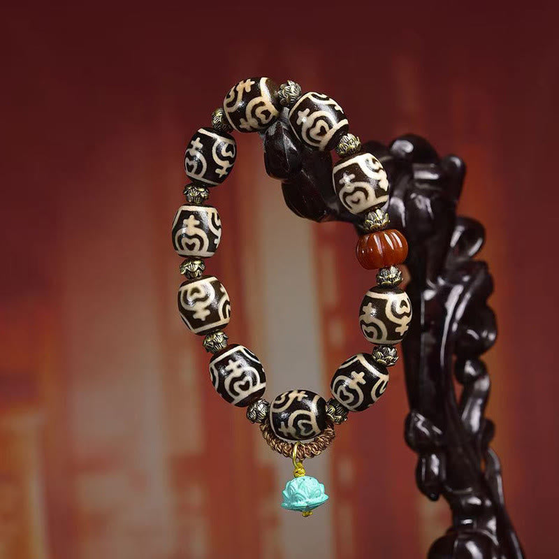 Buddha Stonesチベット雷宝瓶 ジービーズ 屍の王 森のパワーブレスレット - image 10